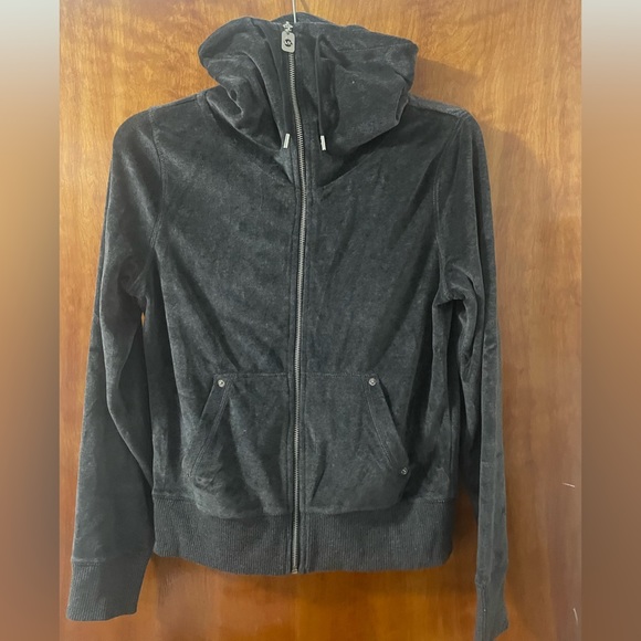 Michael Michael Kors Fleece Zip-up Grey Velour Tracksuit Jacket Women’s Small - Picture 3 of 4